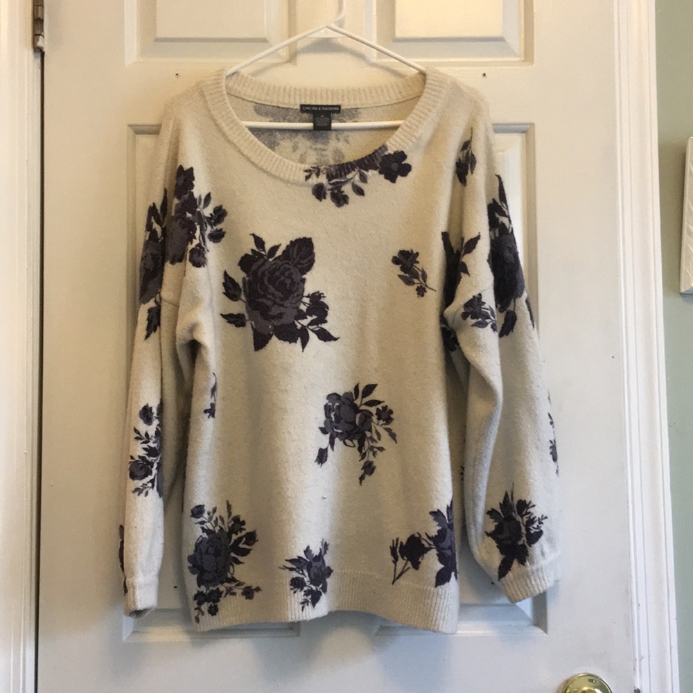 Floral sweater